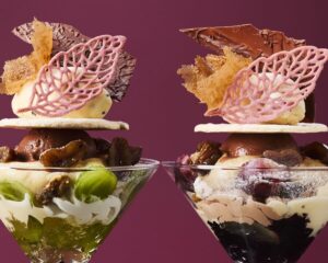 26081931 Gourmet Biz-グルメビズ- ショコラティエ パレドオール、秋の素材と組み合わせたクリームやアイスの種類が選べる限定パフェ販売