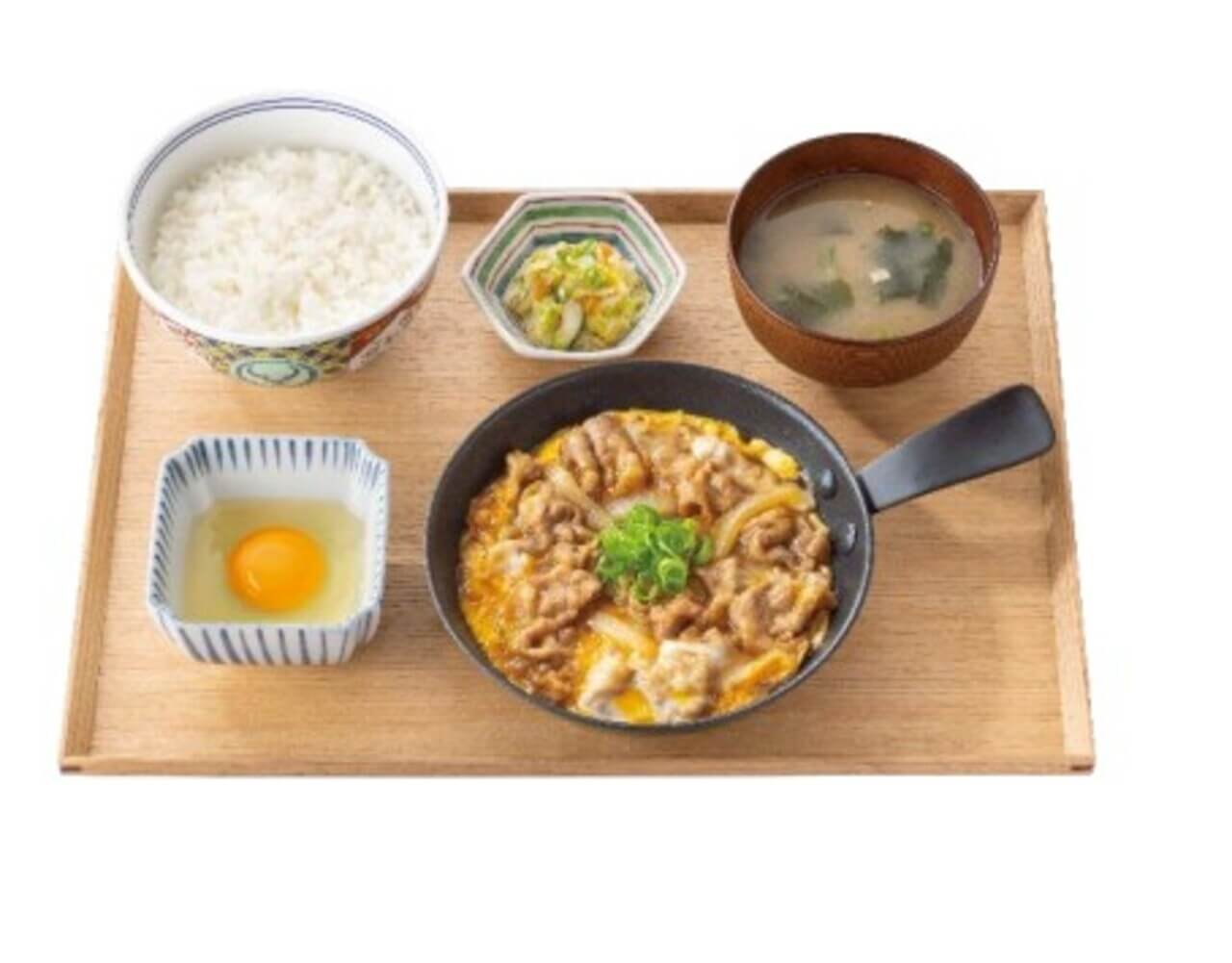 吉野家「月見牛とじ御膳」