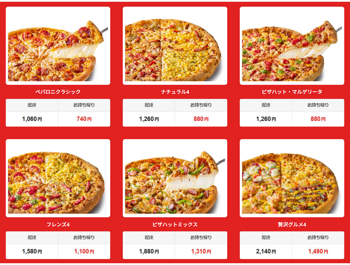 対象のピザ