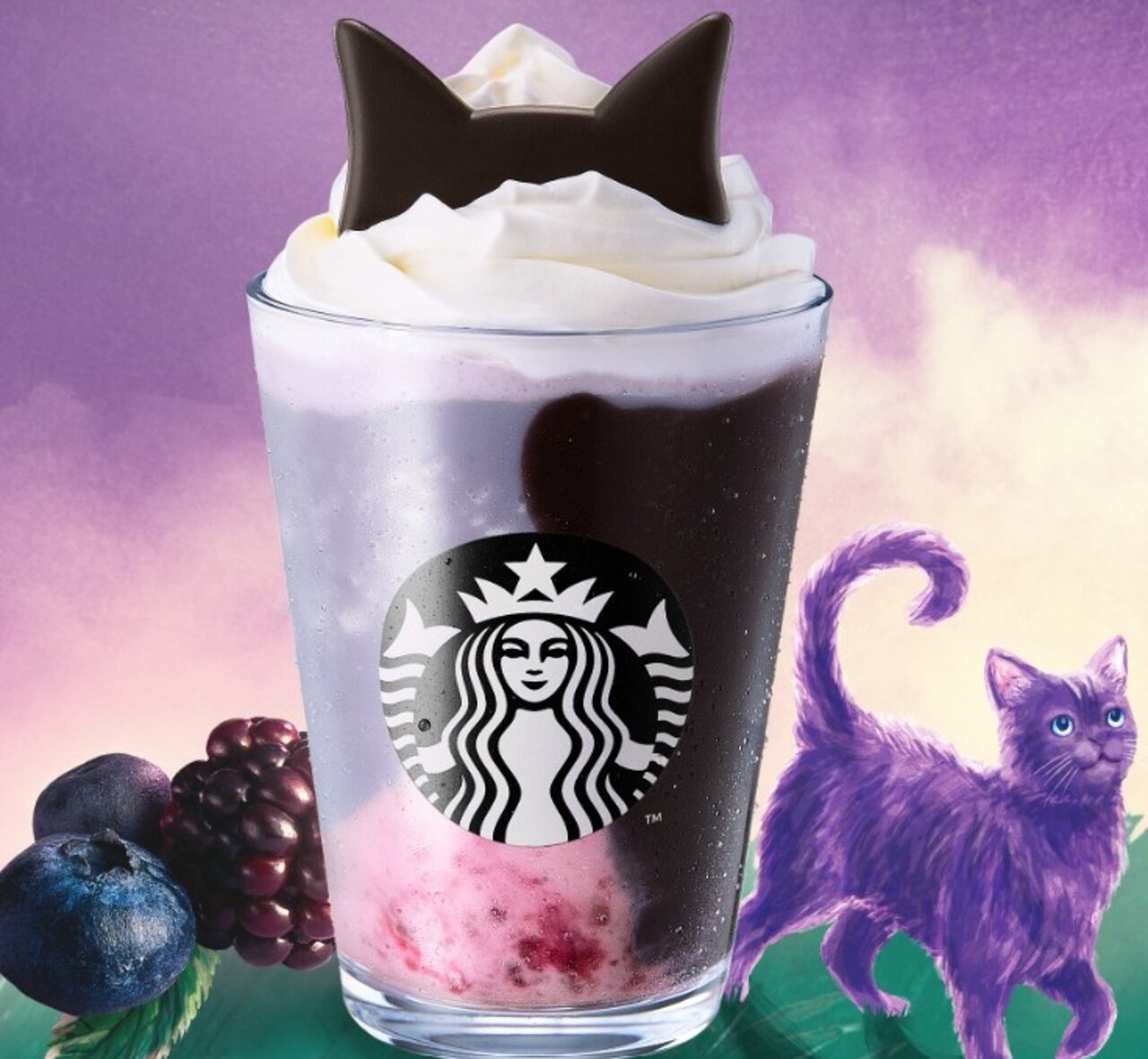 スターバックス「ブラックベリー ヨーグルト フラペチーノ® 黒耳ver.」