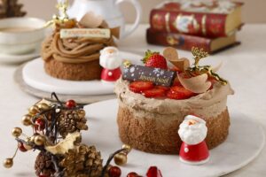 ルロワージュ、ミルクティー尽くしの新作クリスマスケーキ2種が登場！伊勢丹新宿店限定で予約受付中